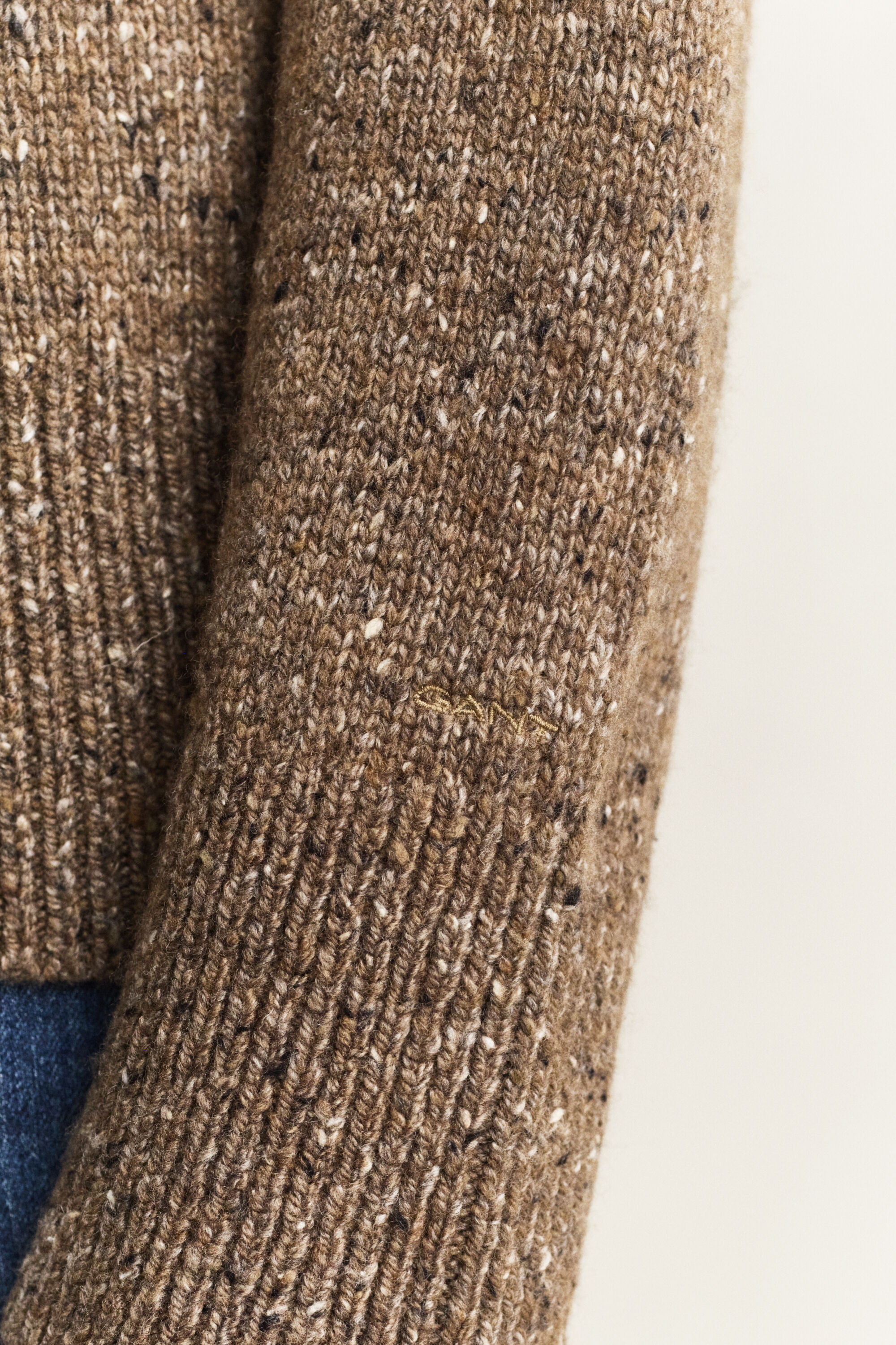 Pull en laine mouchetée mélangée