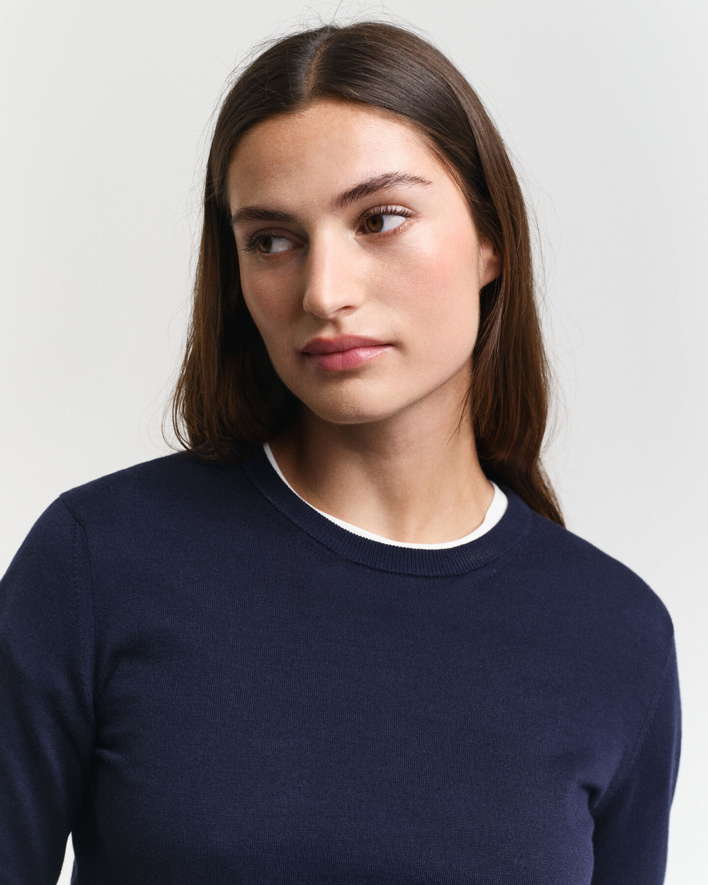 Pull col rond en maille fine