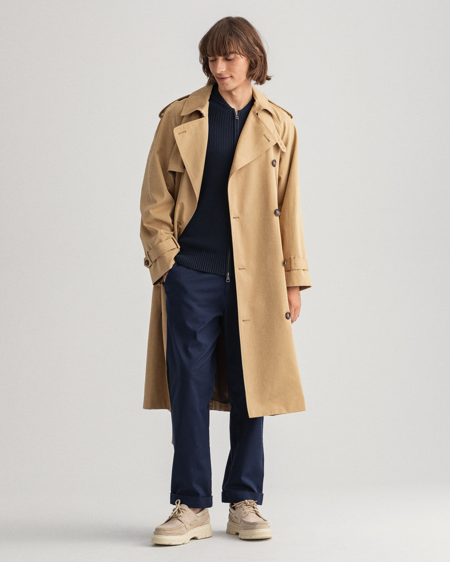 Pull zipp&eacute; en coton c&ocirc;tel&eacute;