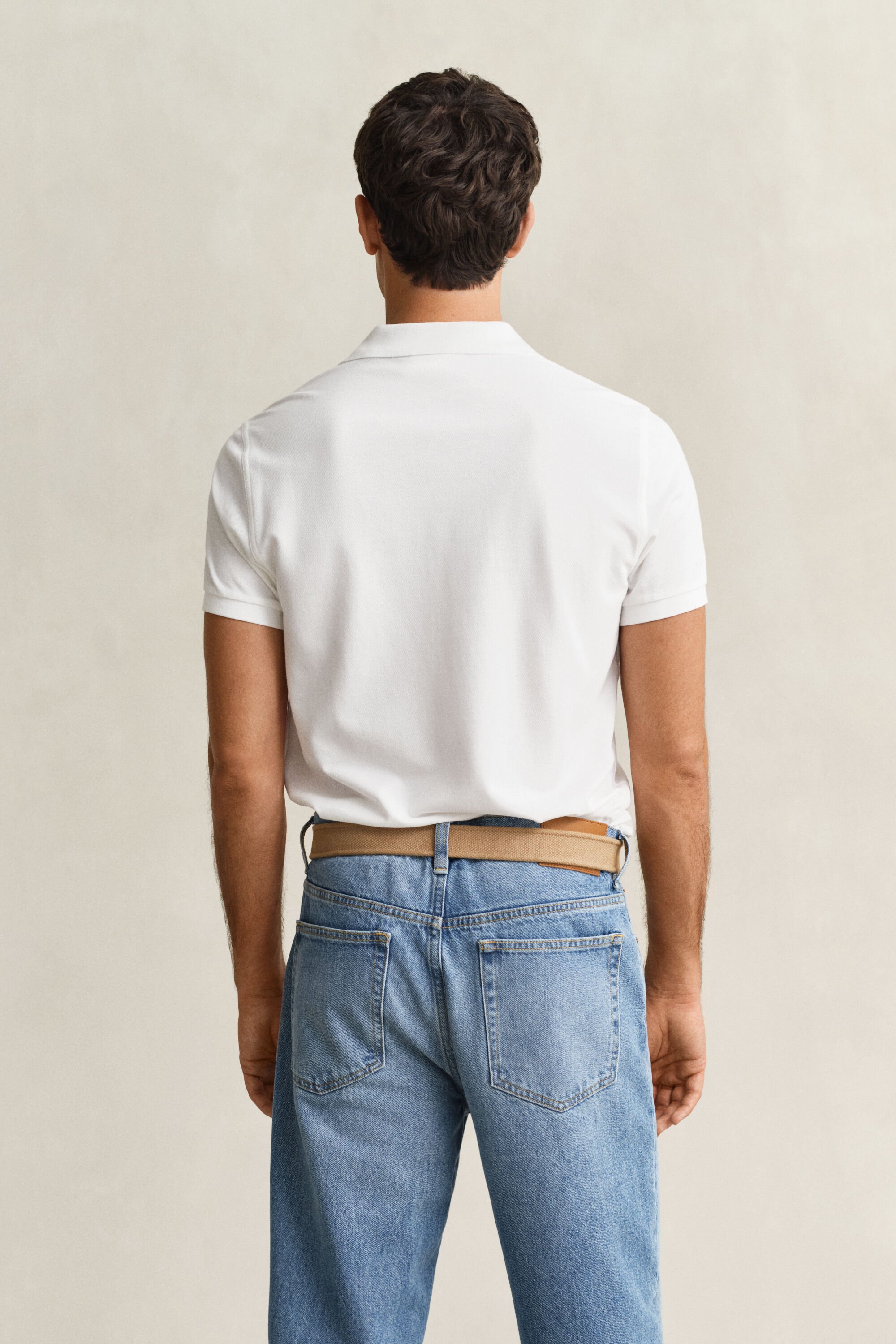 Polo coupe slim en coton piqué Shield