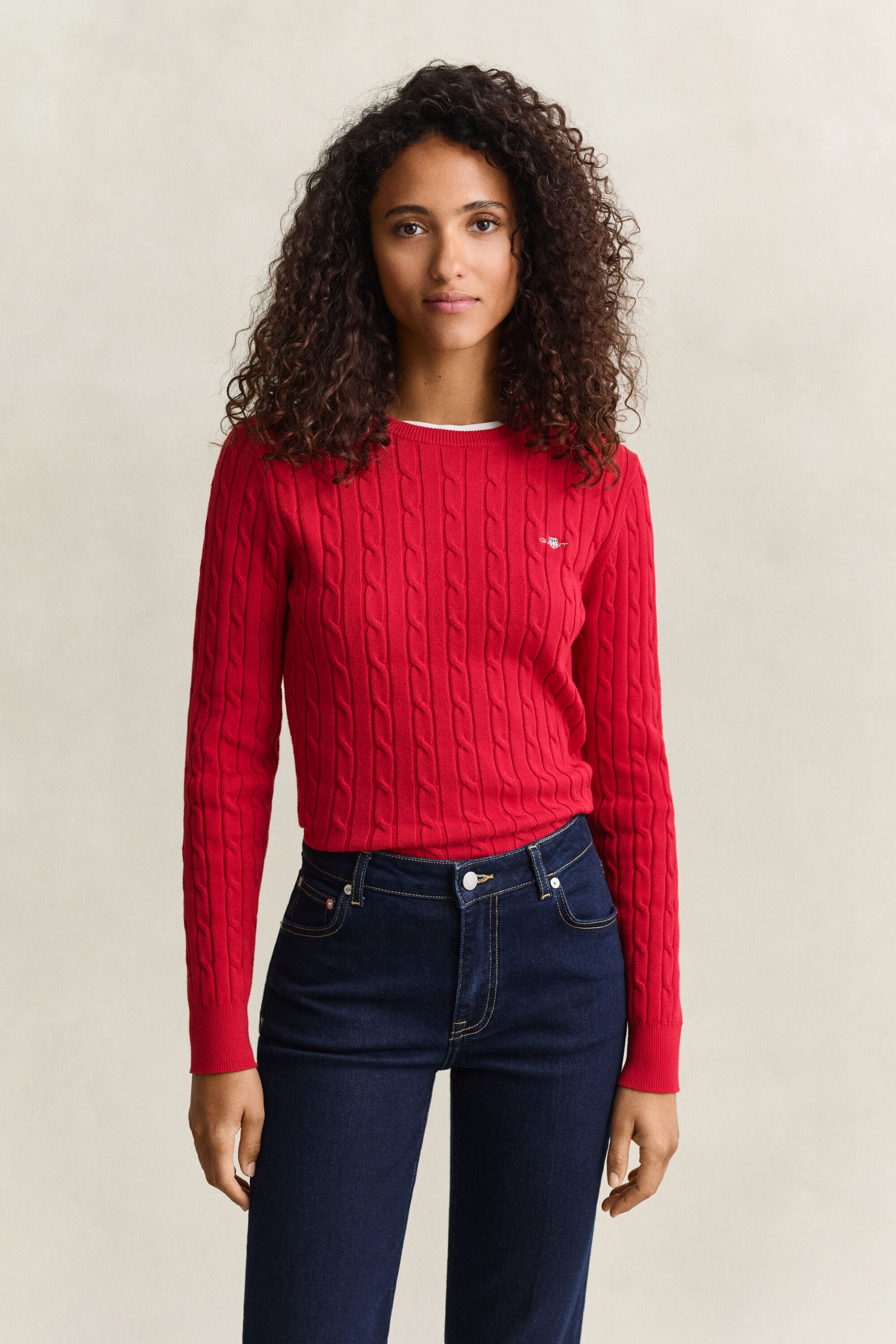 Pull en maille torsadée classique