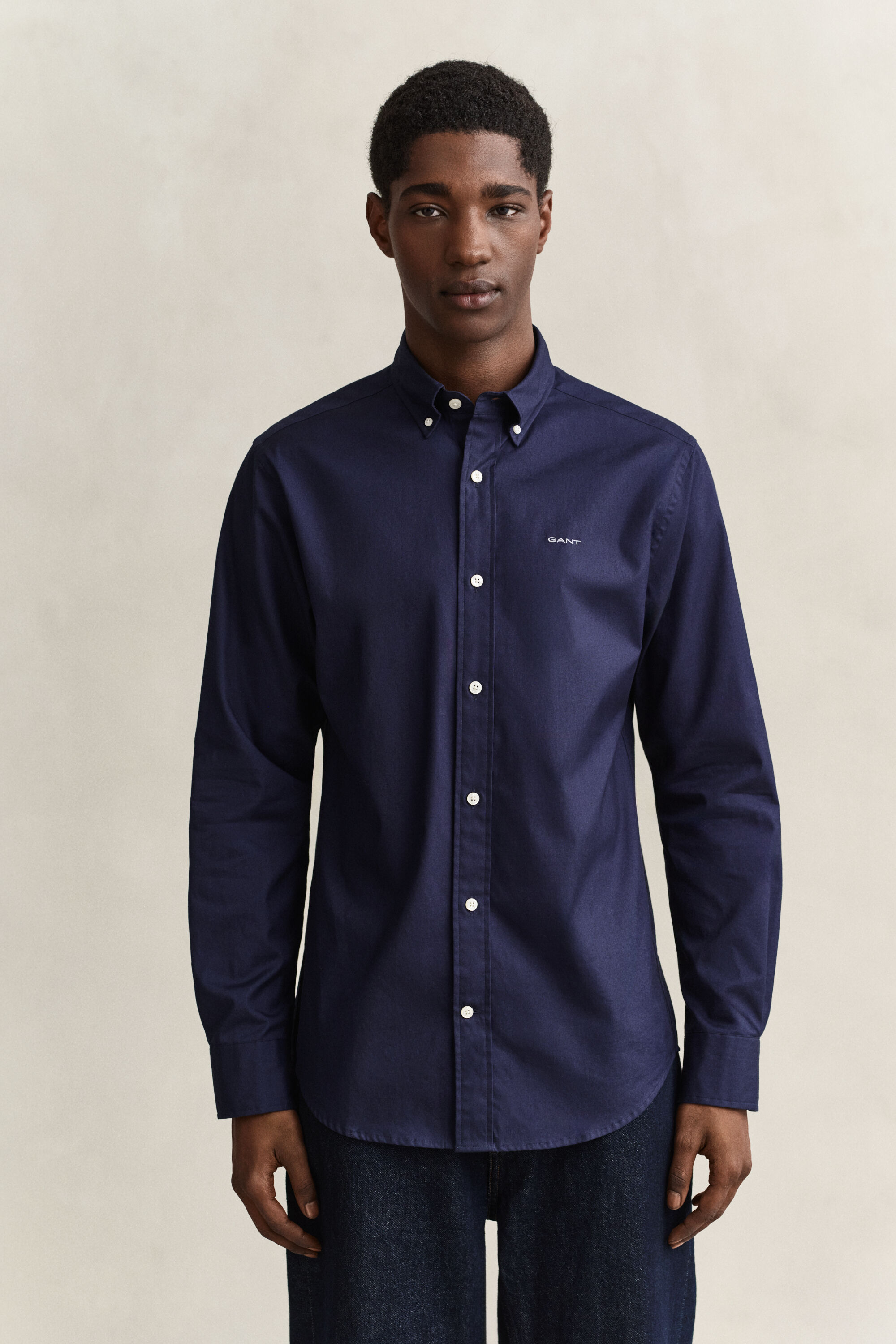 Chemise coupe regular en coton Oxford Pinpoint