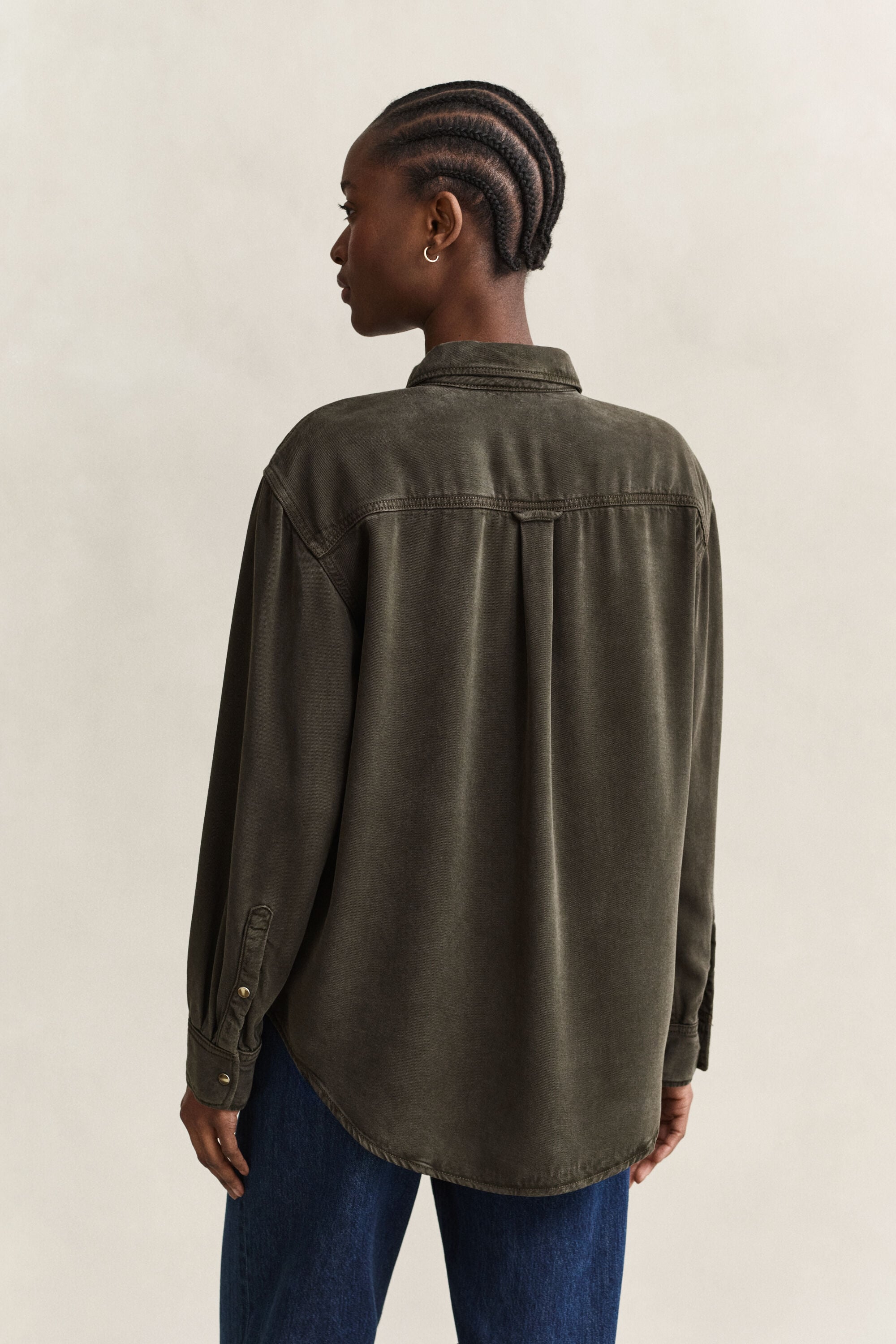 Chemise style ranger en sergé de denim