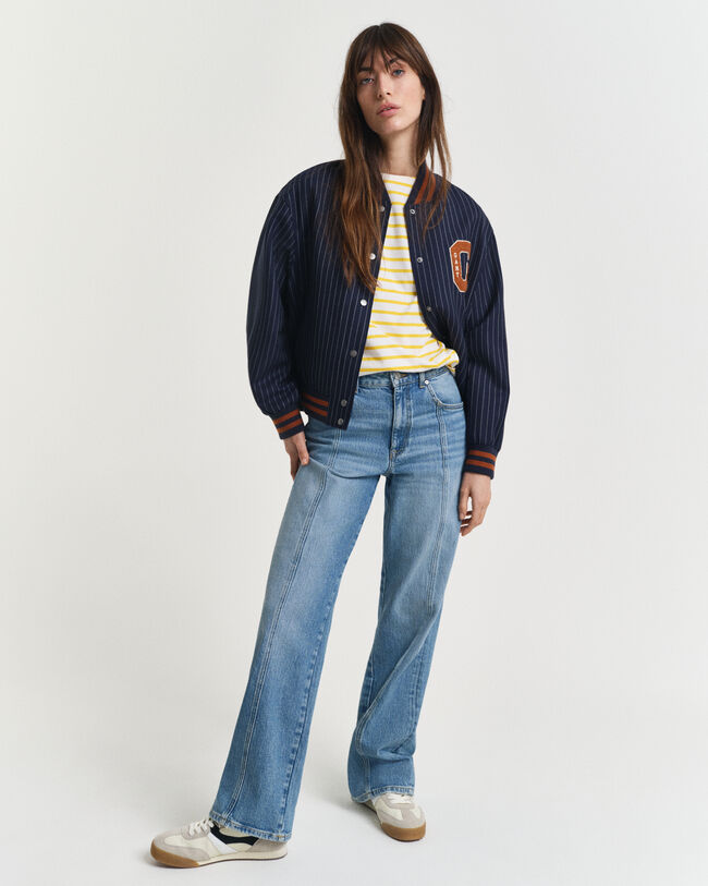 T-shirt rayé à col bateau