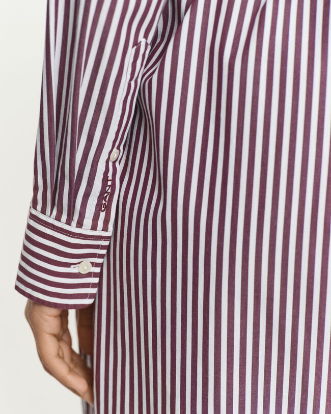 Robe-chemise classique en popeline avec ceinture