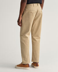 Pantalon chino droit en serg&eacute;