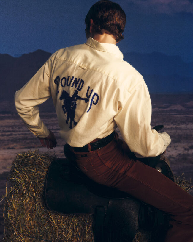 Chemise relaxed fit en coton Oxford avec broderie Wrangler x GANT