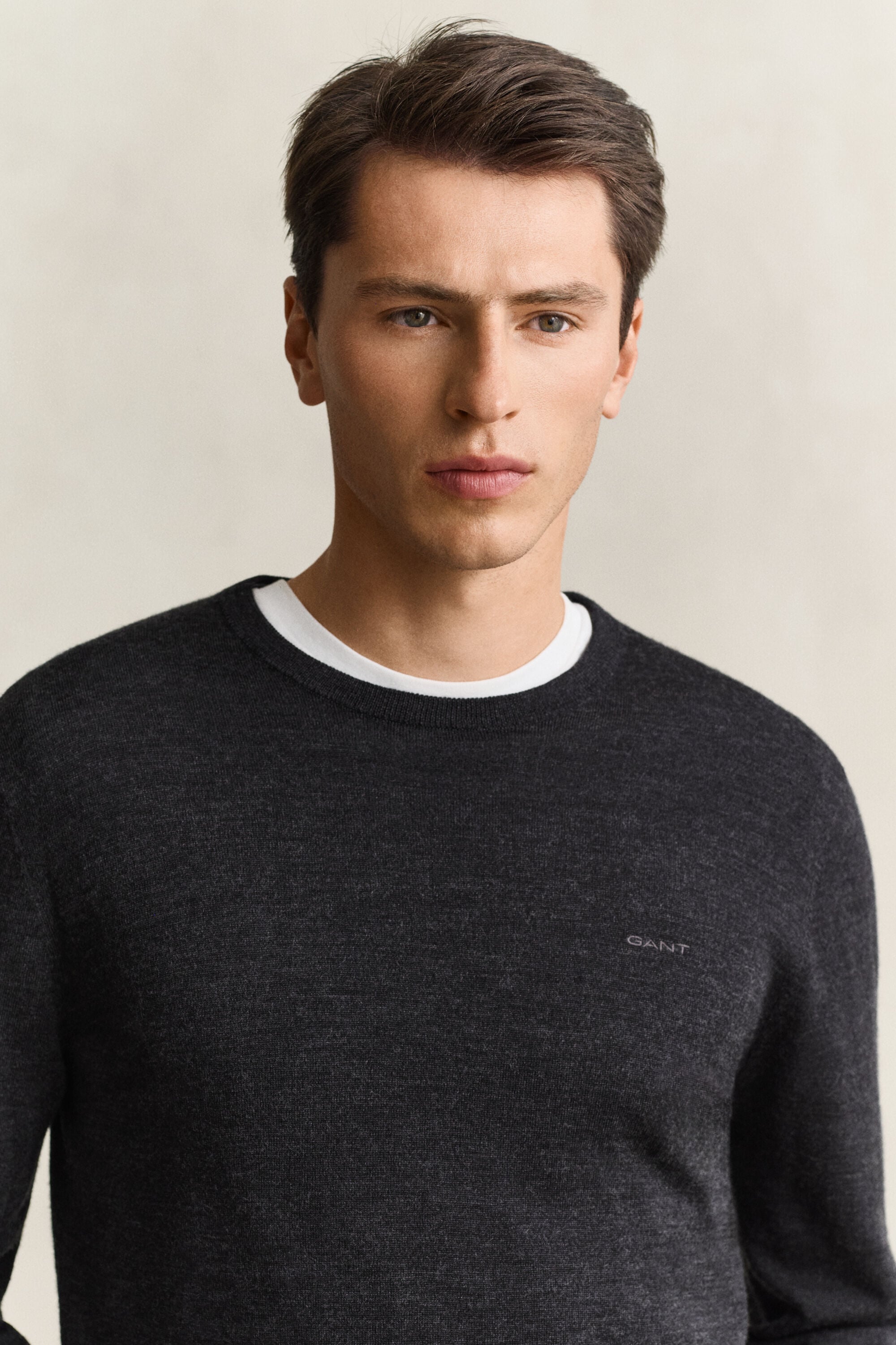 Pull col rond en laine mérinos