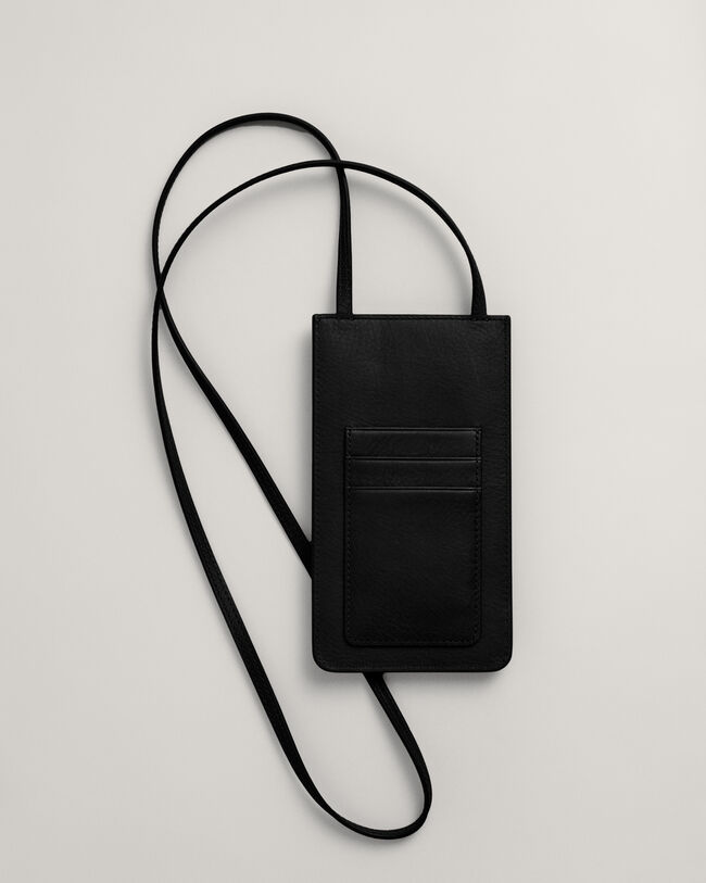 Pochette tour de cou en cuir