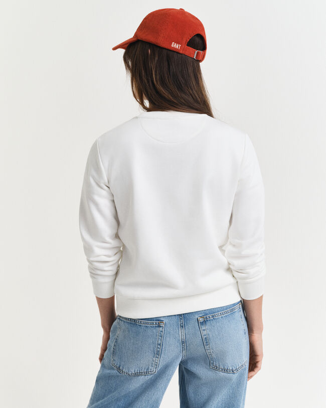 Sweat-shirt rond avec écusson ton sur ton