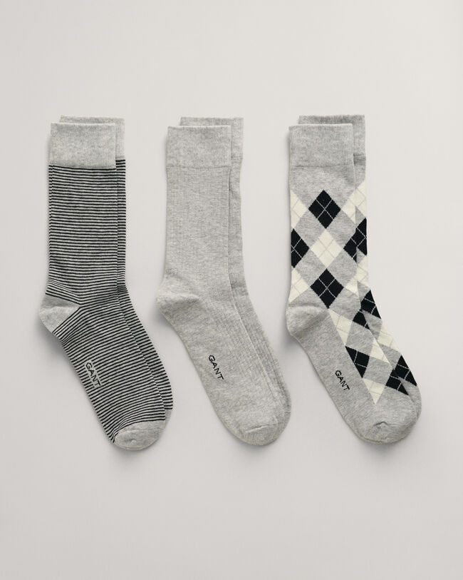 Lot de 3&nbsp;paires de chaussettes Argyle