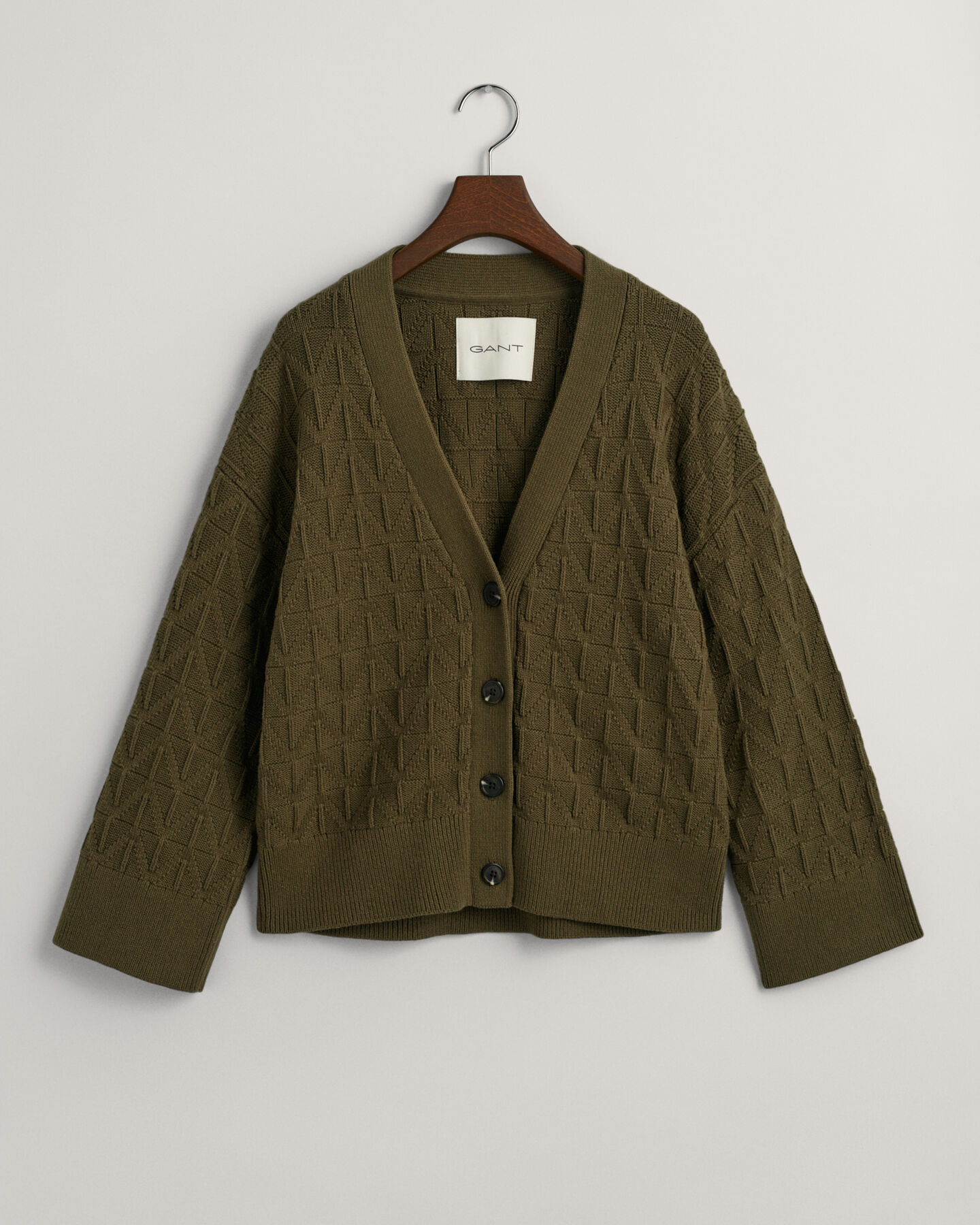 Cardigan col V &agrave; chevrons