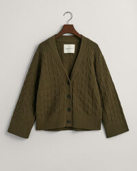 Cardigan col V &agrave; chevrons