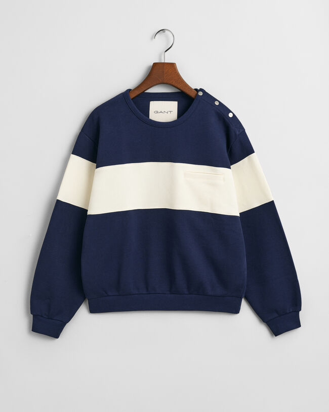 Sweat-shirt ras du cou en colour-block