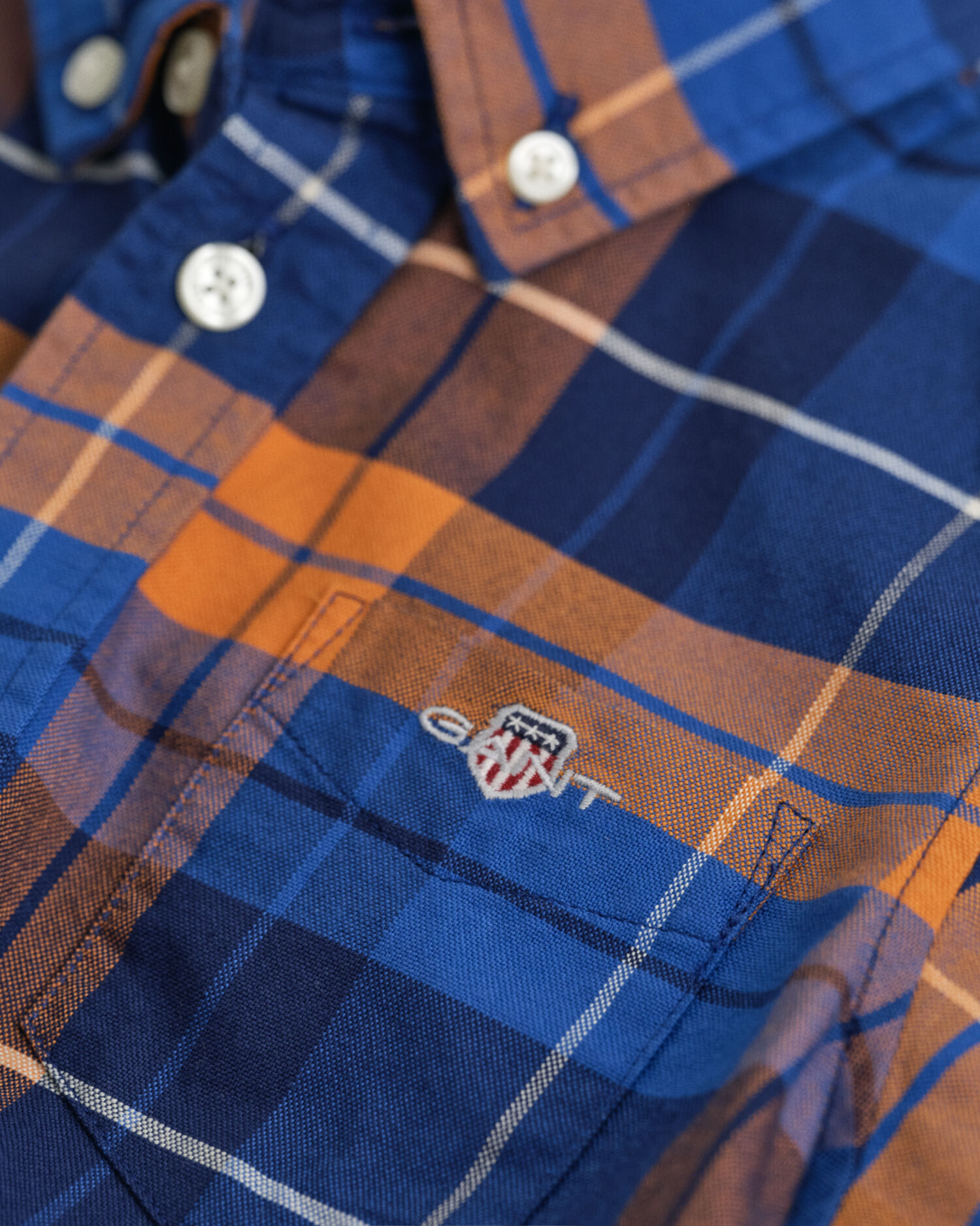 Chemise en coton Oxford à carreaux Shield Enfant