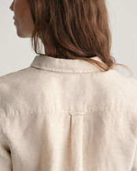 Chemise regular fit en chambray de lin