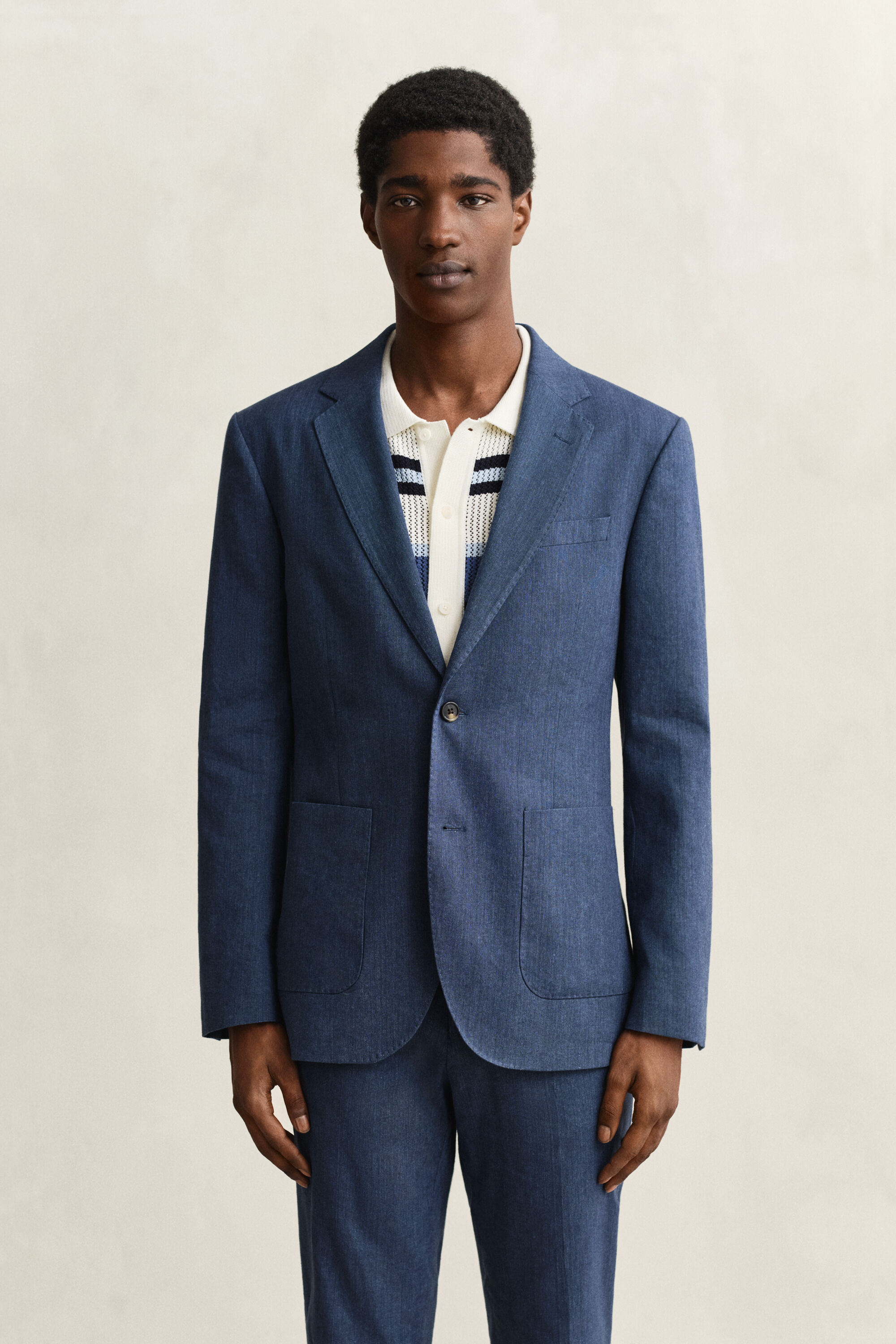 Veste de costume en lin mélangé