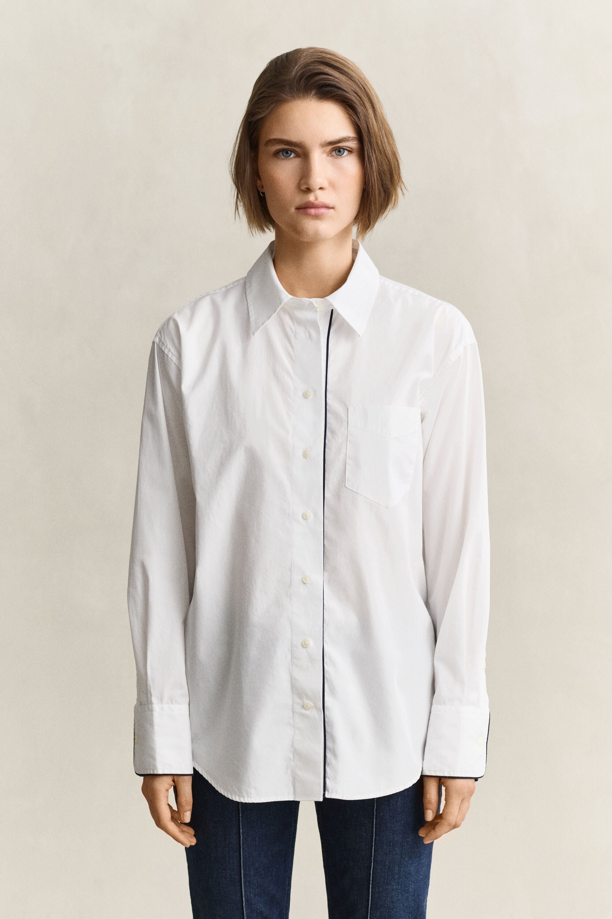 Chemise avec passepoil