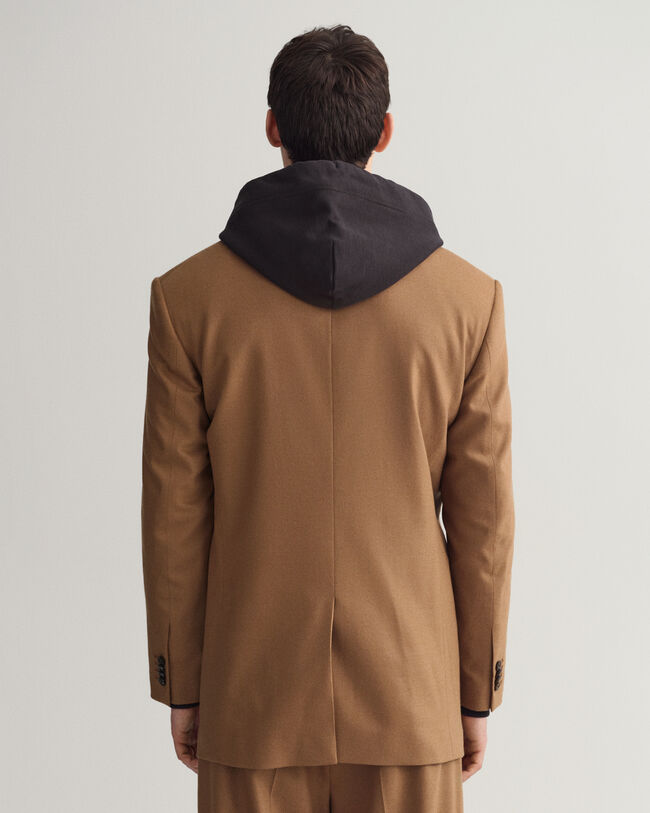 Veste blazer de costume ultra-ample en flanelle