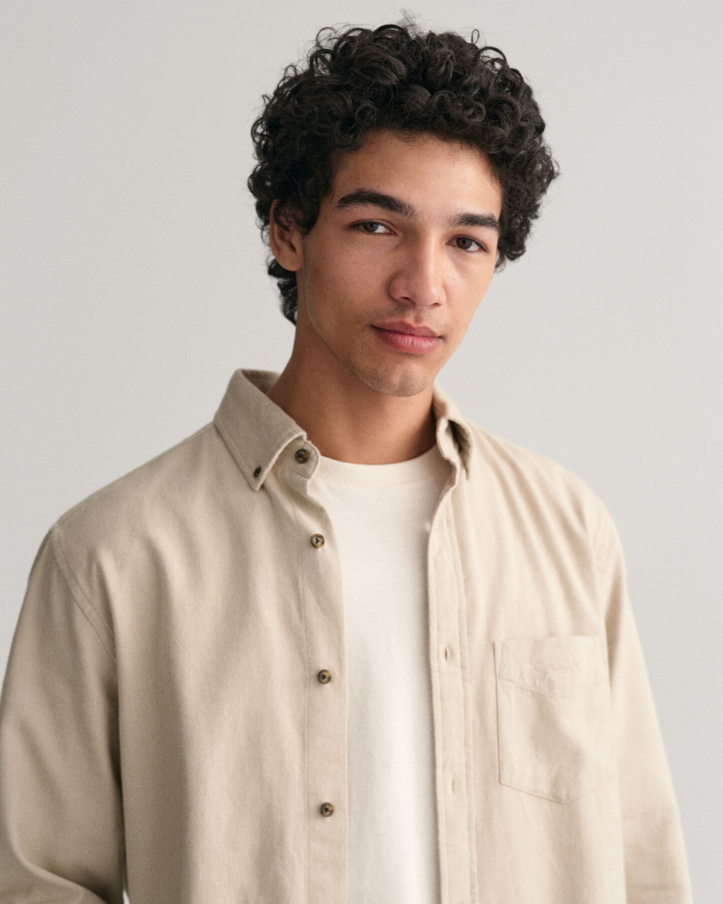 Chemise regular fit en flanelle &agrave; chevrons