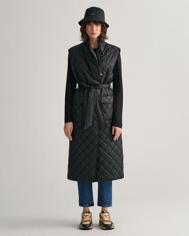 Doudoune sans manches longue matelass&eacute;e