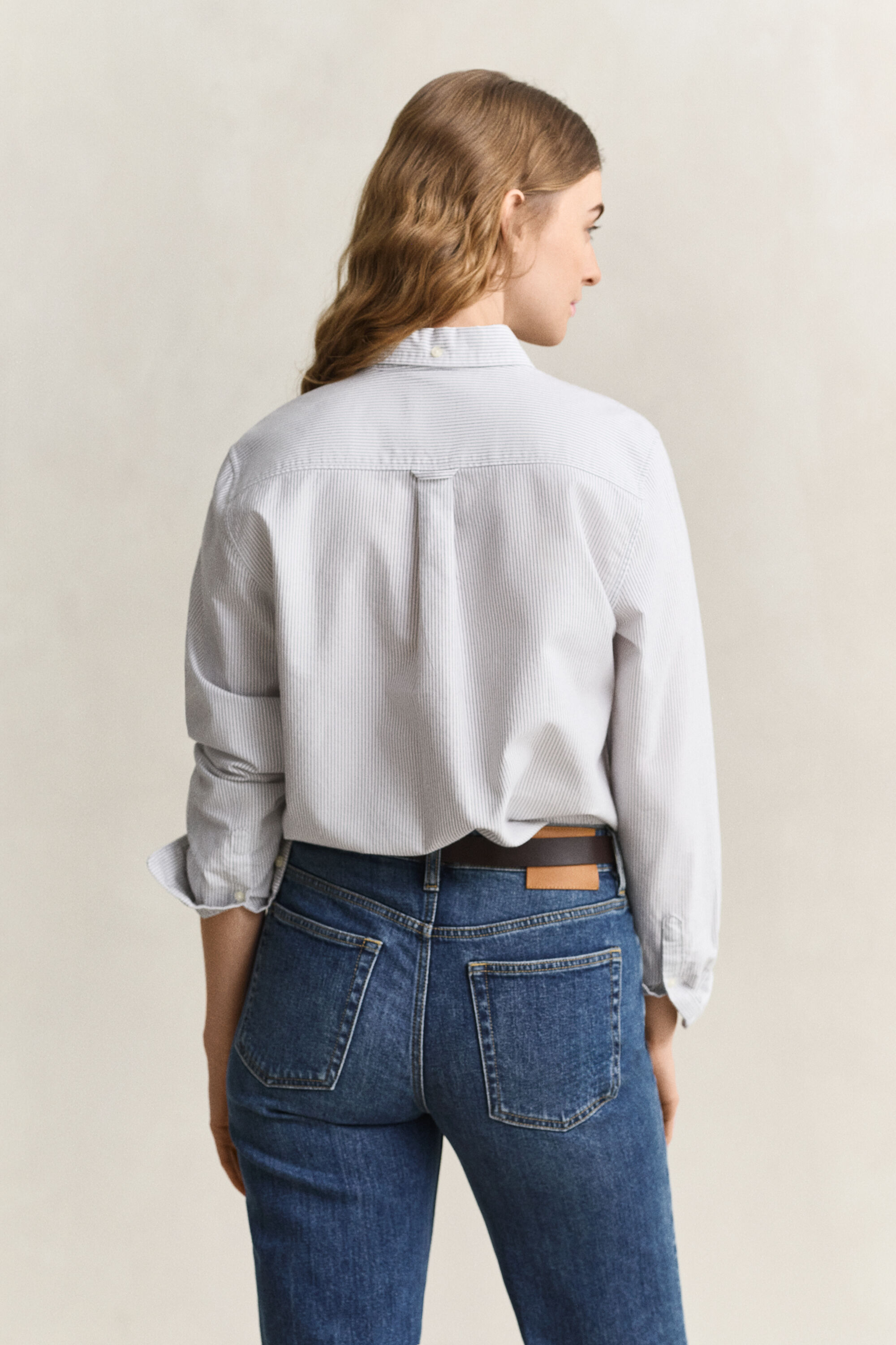 Chemise en coton Oxford classique à rayures