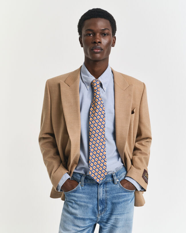 Cravate en soie à motif foulard