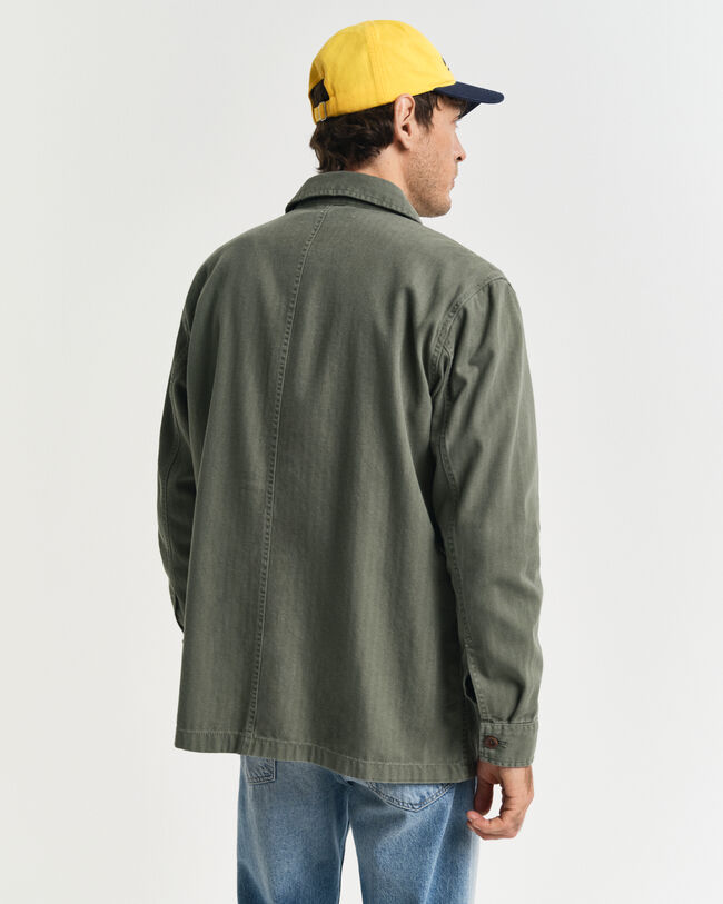 Surchemise regular fit à chevrons style workwear