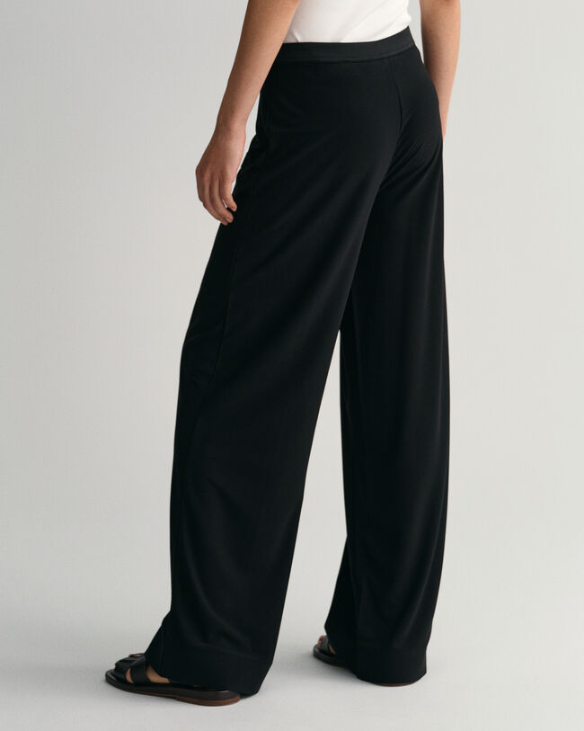 Pantalon en jersey &agrave; jambes larges