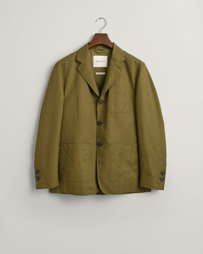 Veste blazer regular fit en coton