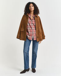 Chemise coupe décontractée en flanelle à carreaux