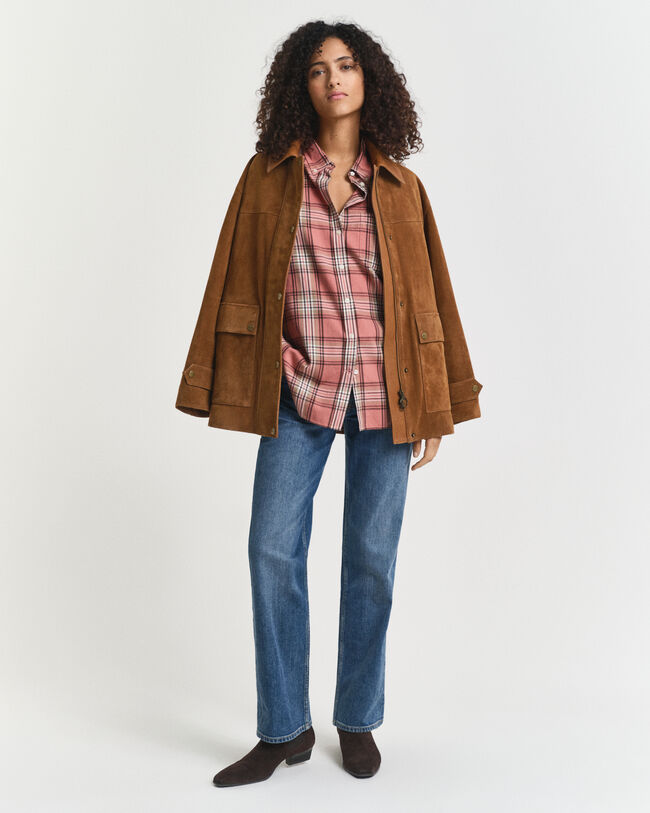 Chemise coupe décontractée en flanelle à carreaux