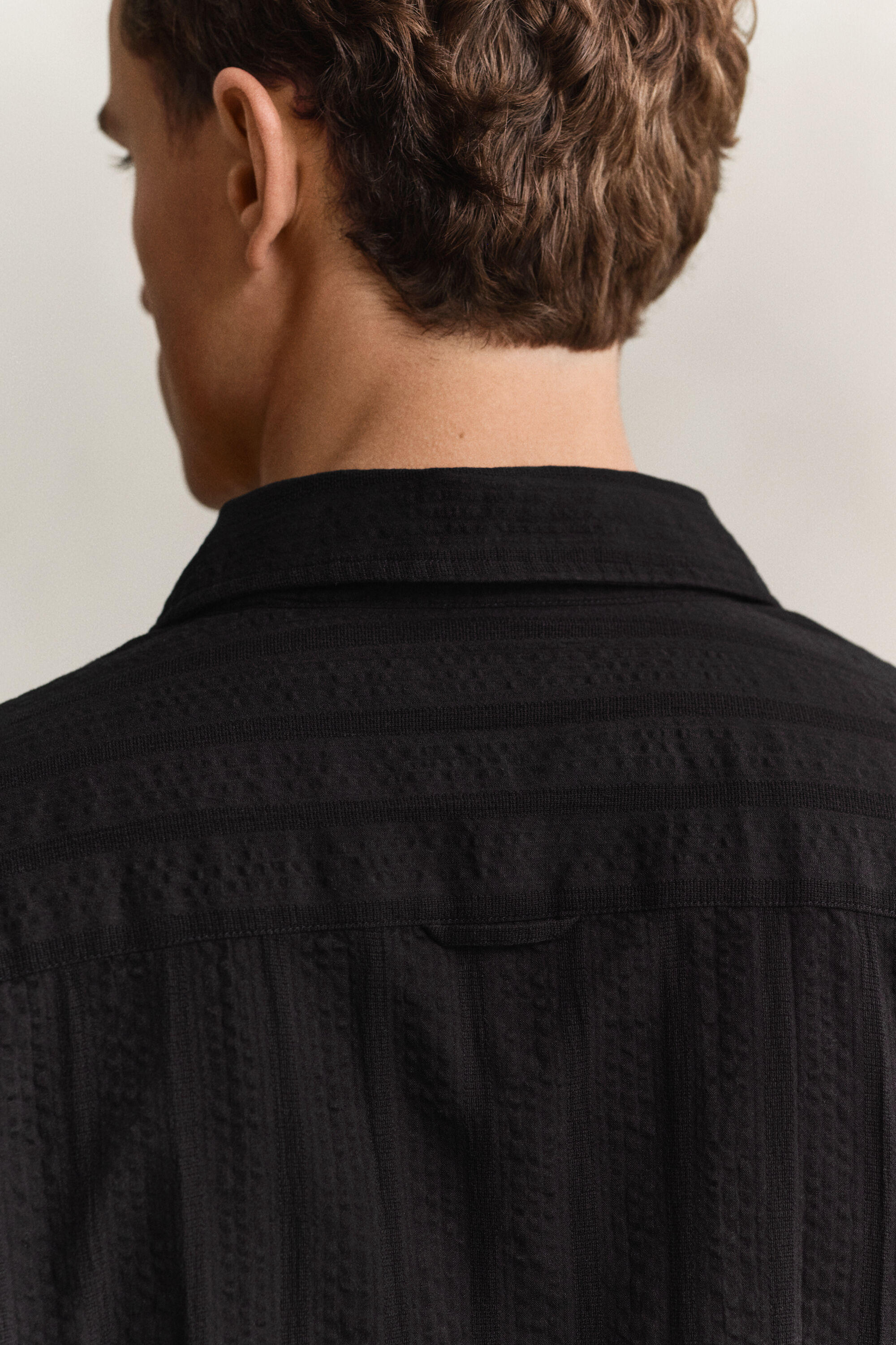 Chemise relaxed fit à rayures Dobby