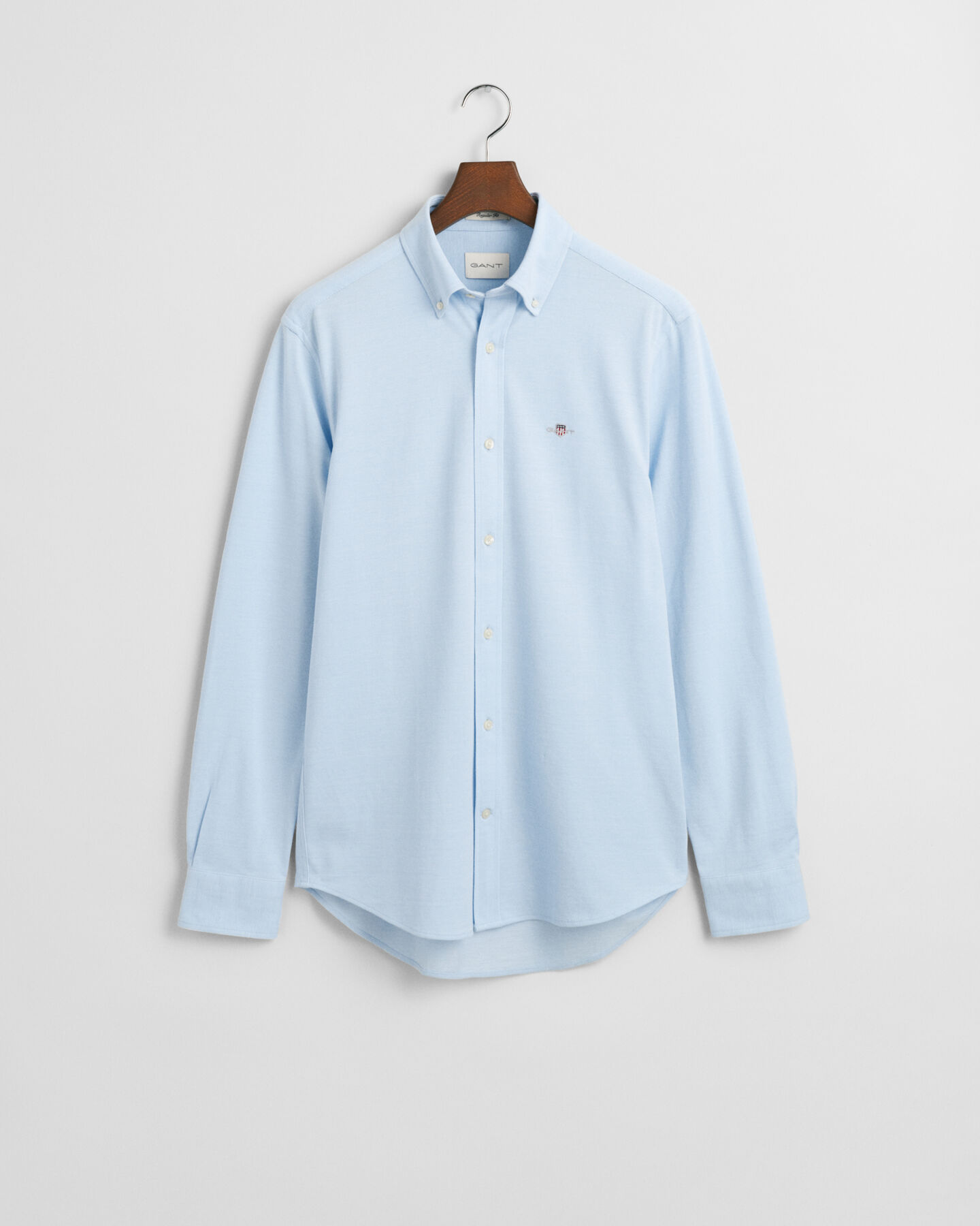 Chemise coupe regular en jersey de coton piqué