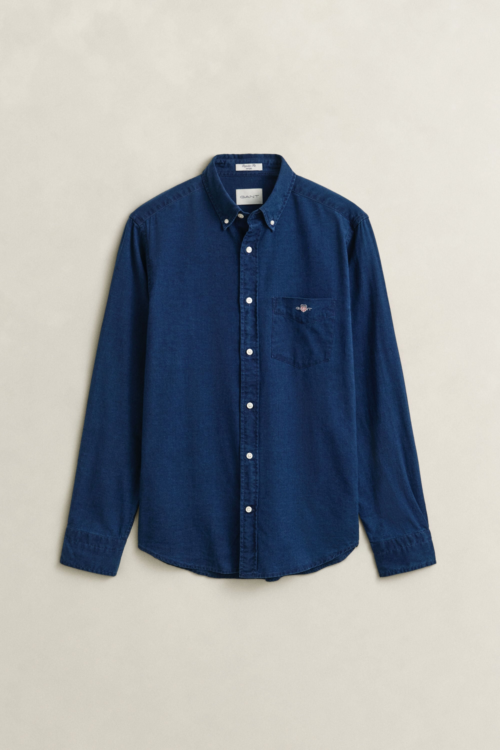 Chemise en coton Oxford indigo