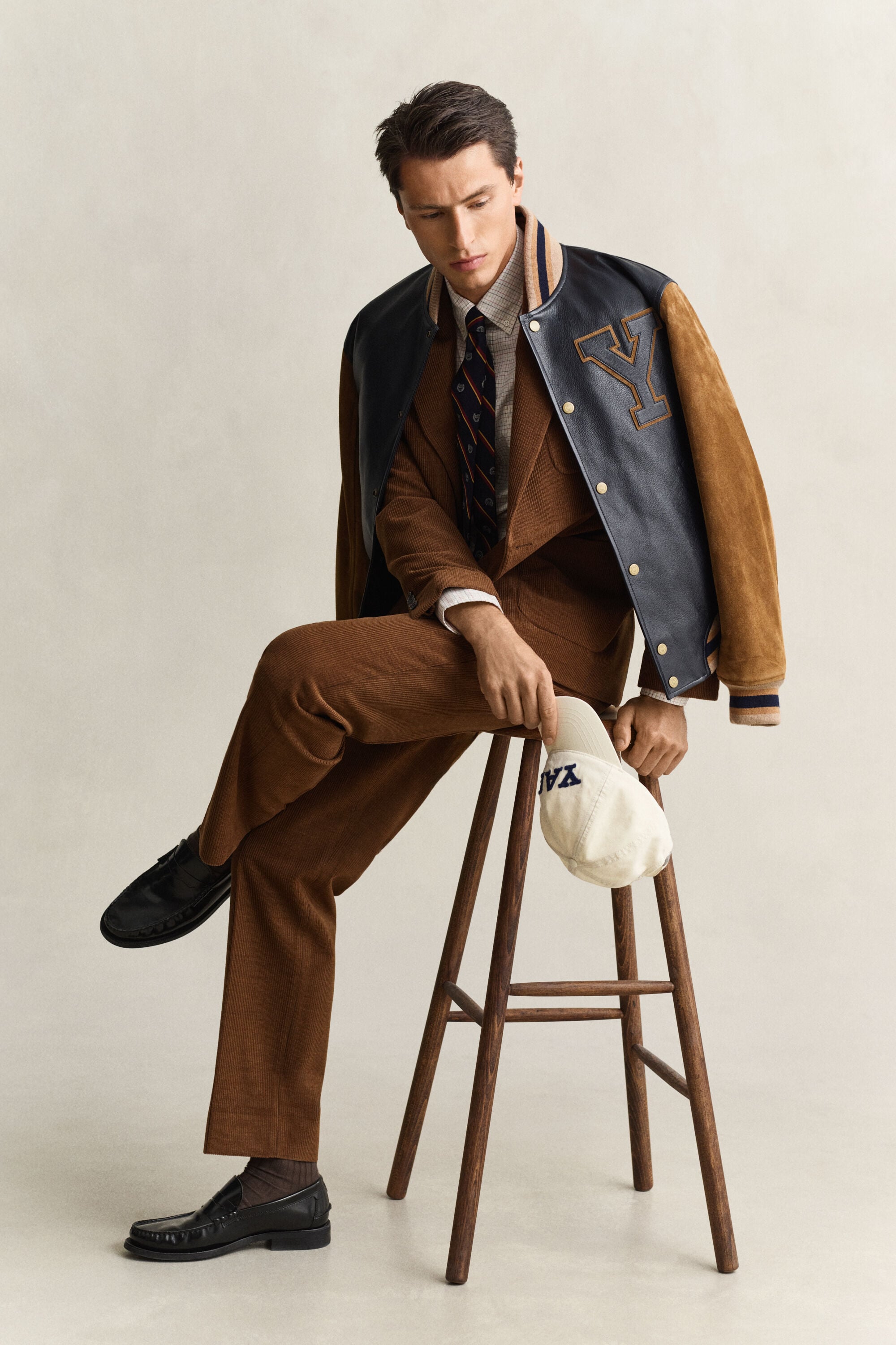 Veste blazer en velours côtelé de laine Gant x Yale