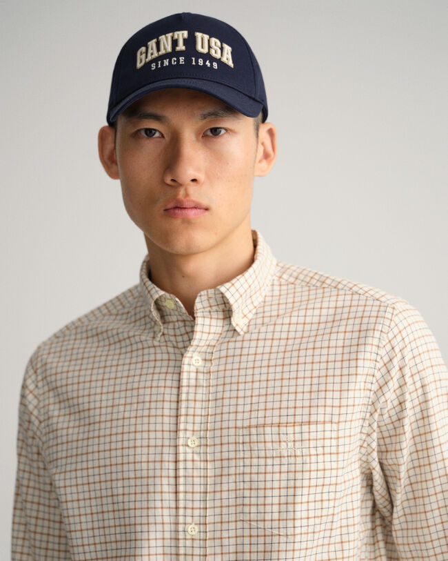 Chemise regular fit en sergé Window Check