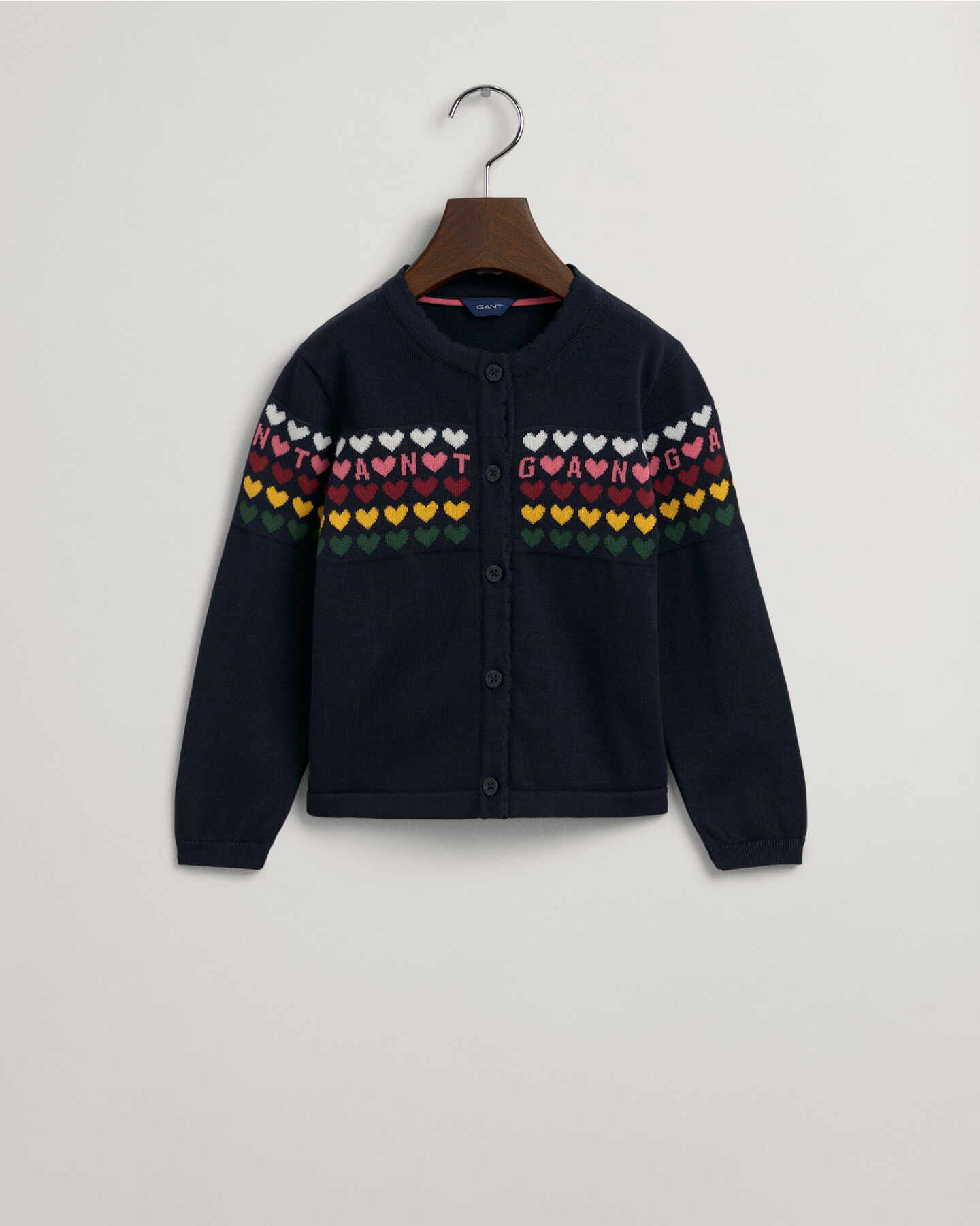 Cardigan en maille à cœurs Girls