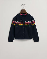 Cardigan en maille à cœurs Girls