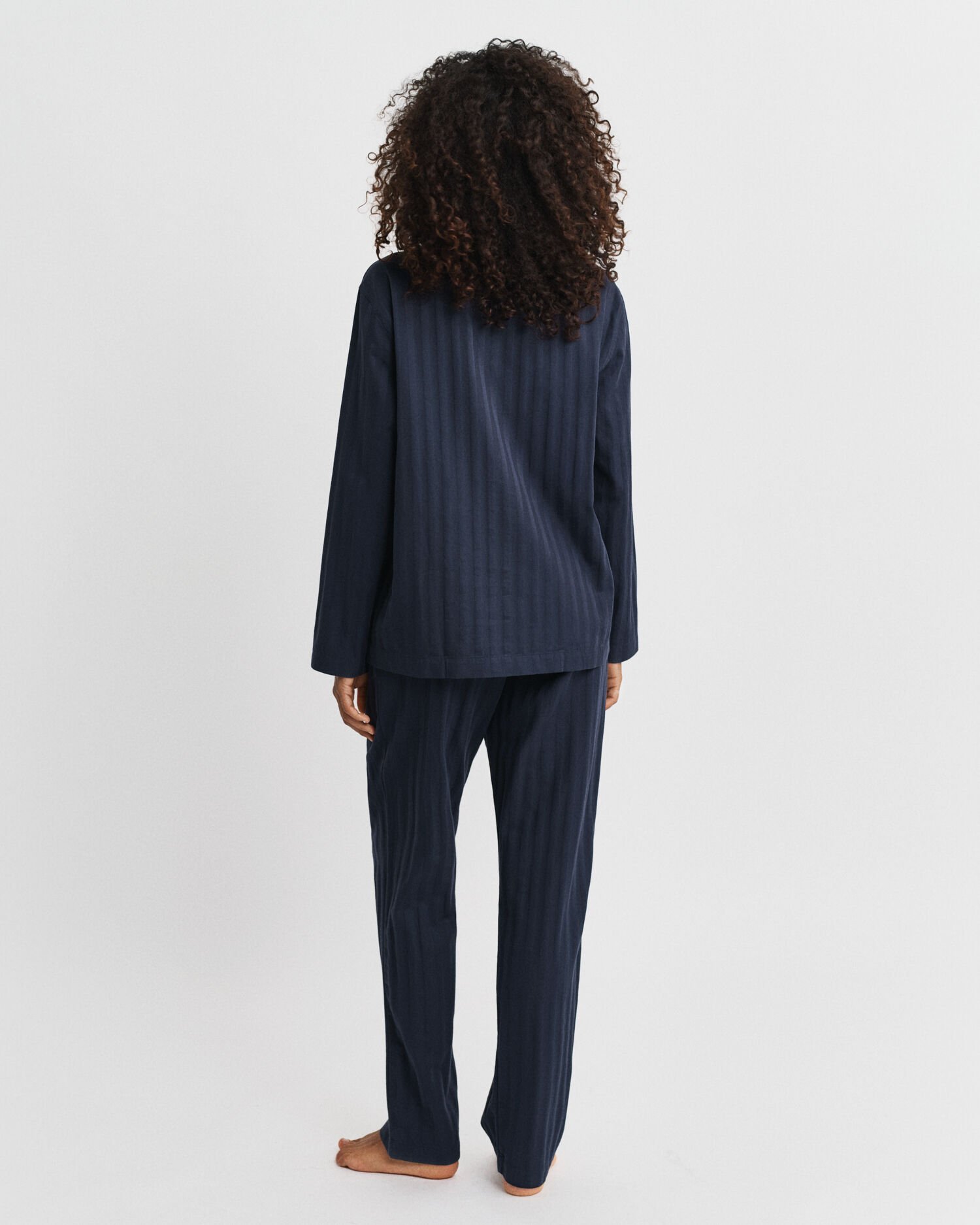 Coffret cadeau pyjama en satin à rayures