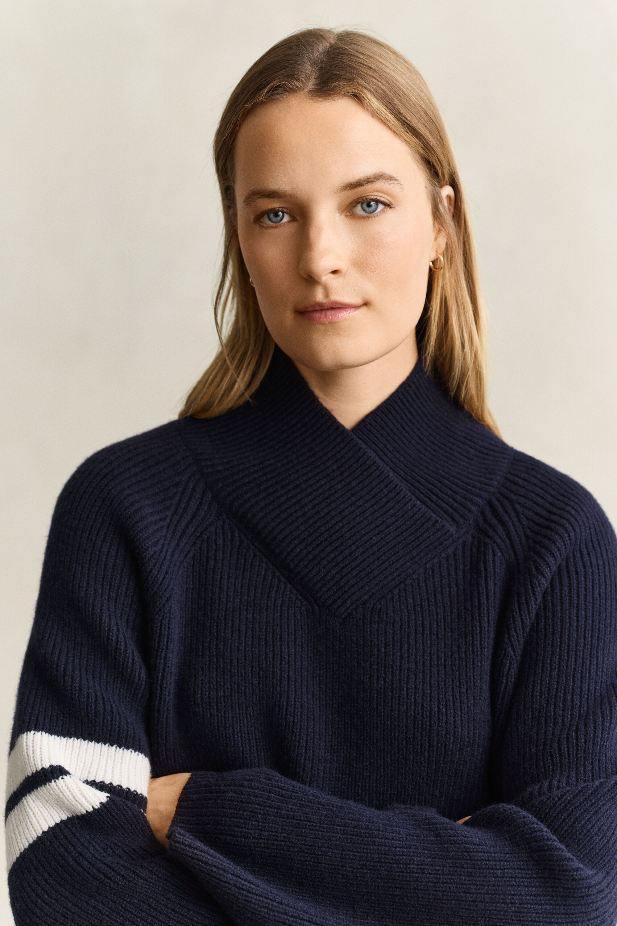 Pull en laine côtelée