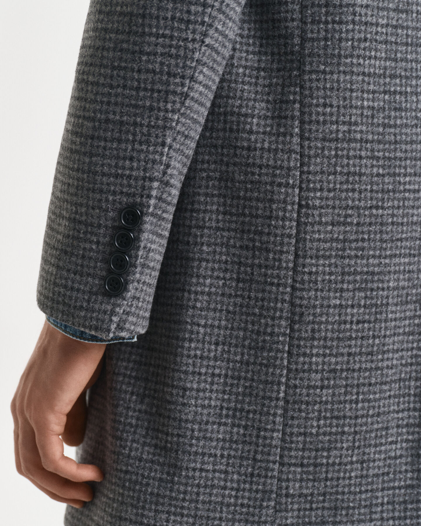 Manteau en laine bicolore