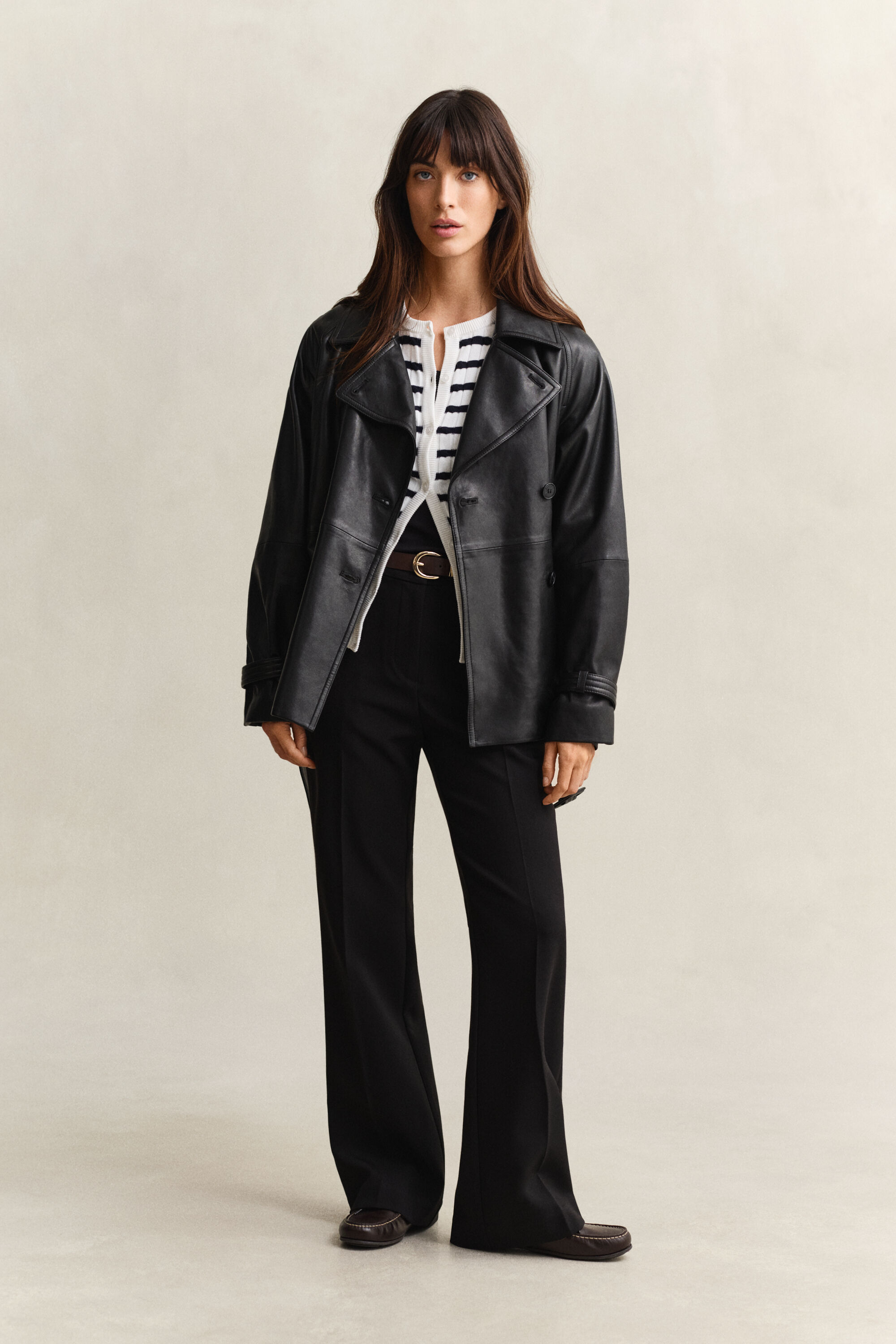 Cardigan en maille torsadée à rayures