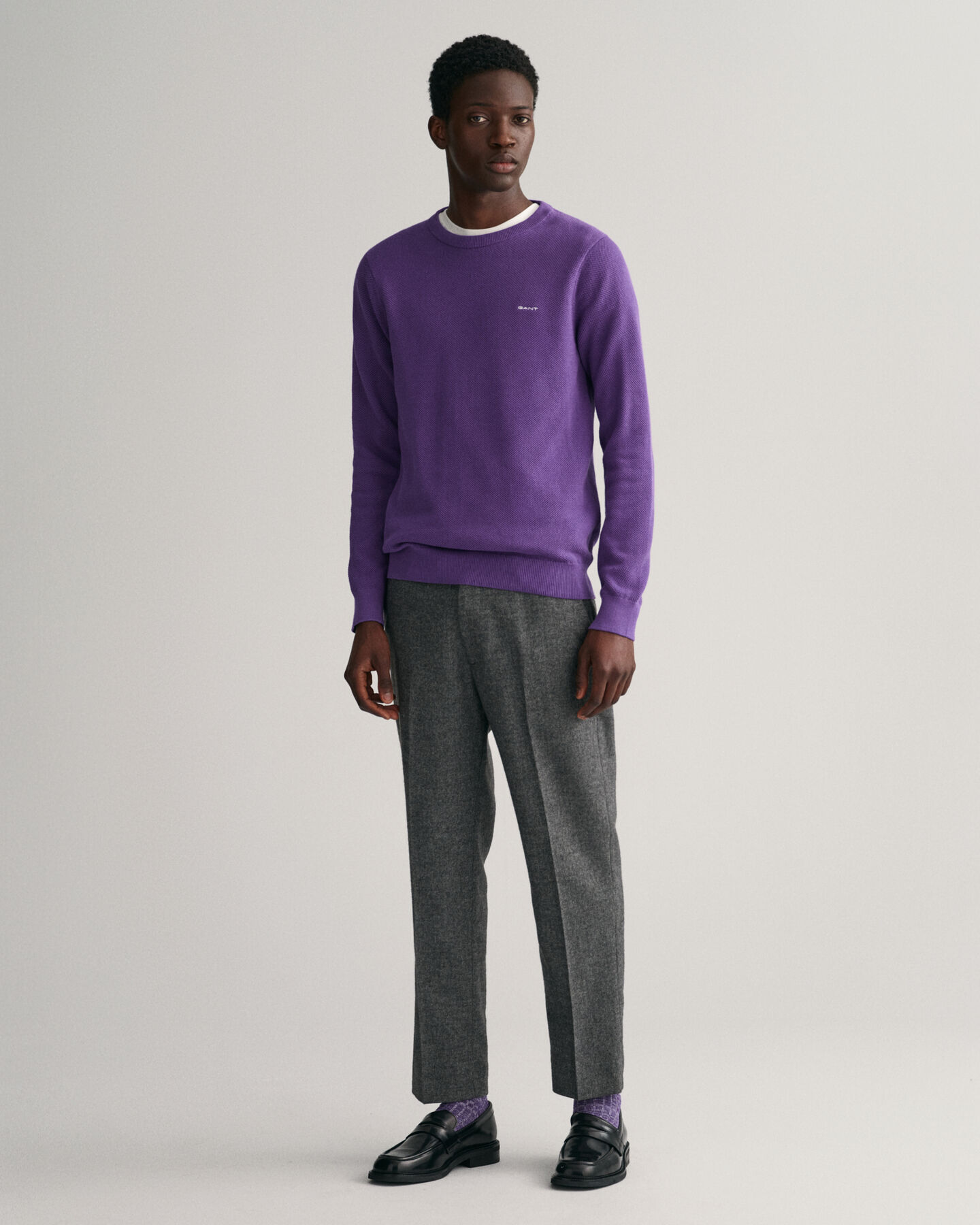 Pantalon ajusté à chevrons