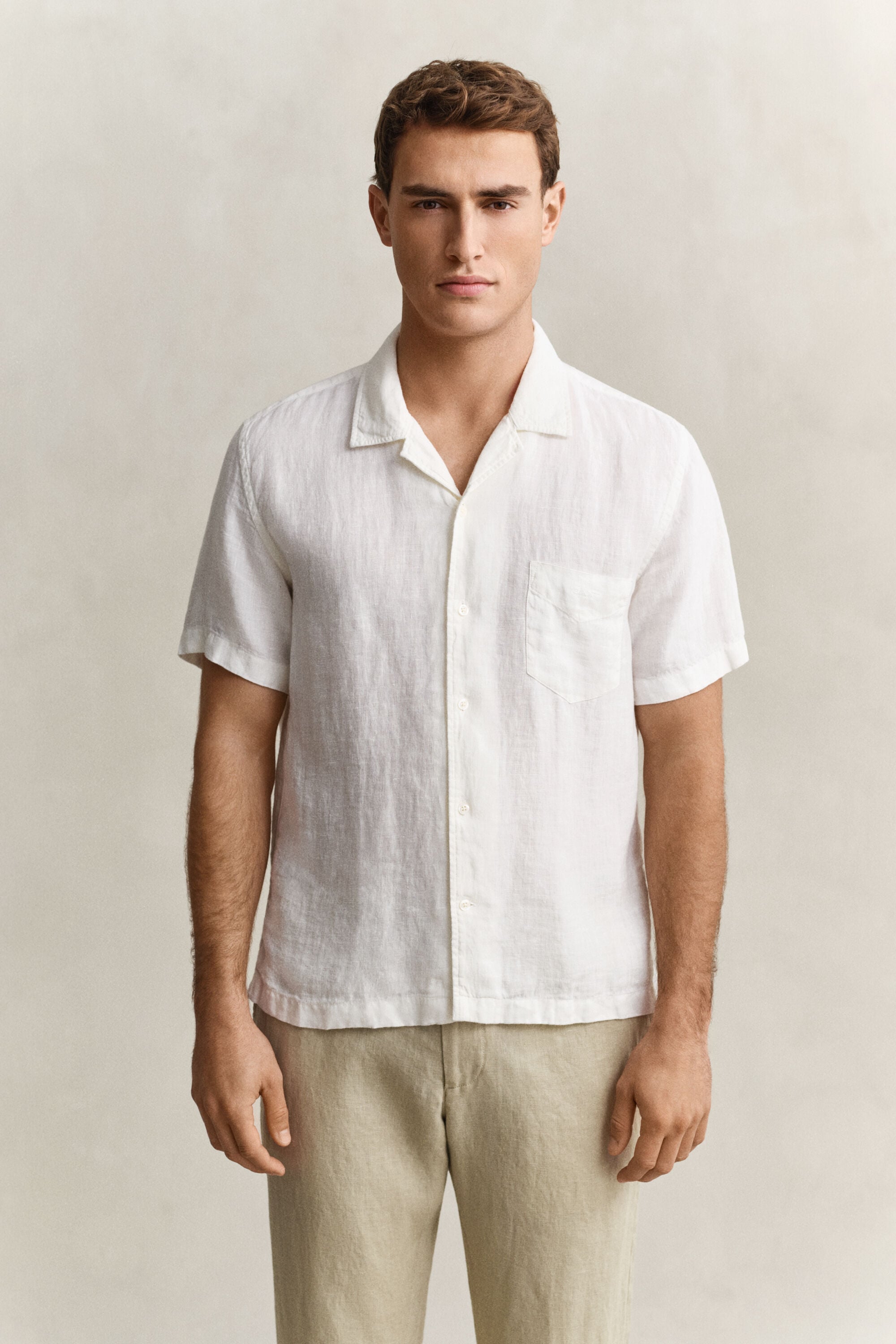 Chemise à manches courtes en lin