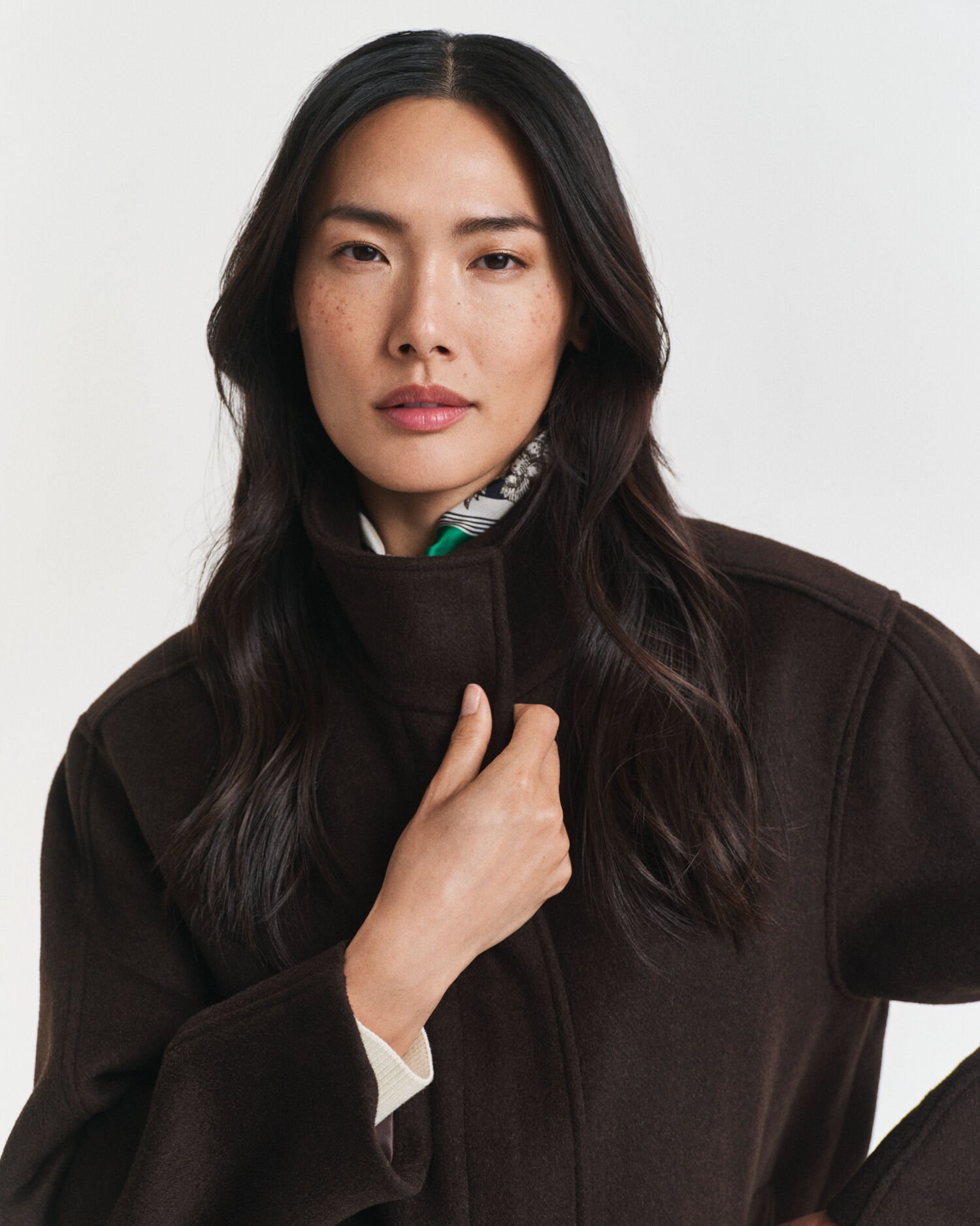 Veste courte zippée en laine