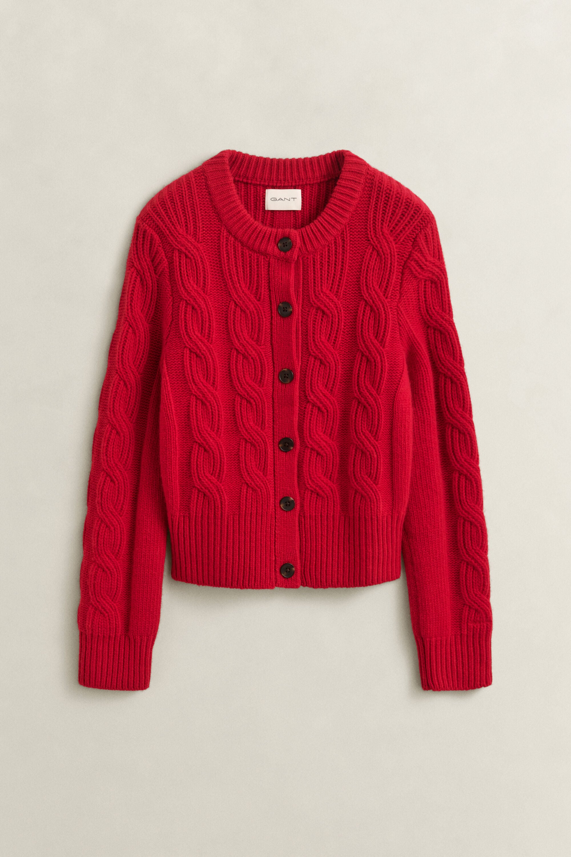 Cardigan en maille torsadée de laine mélangée