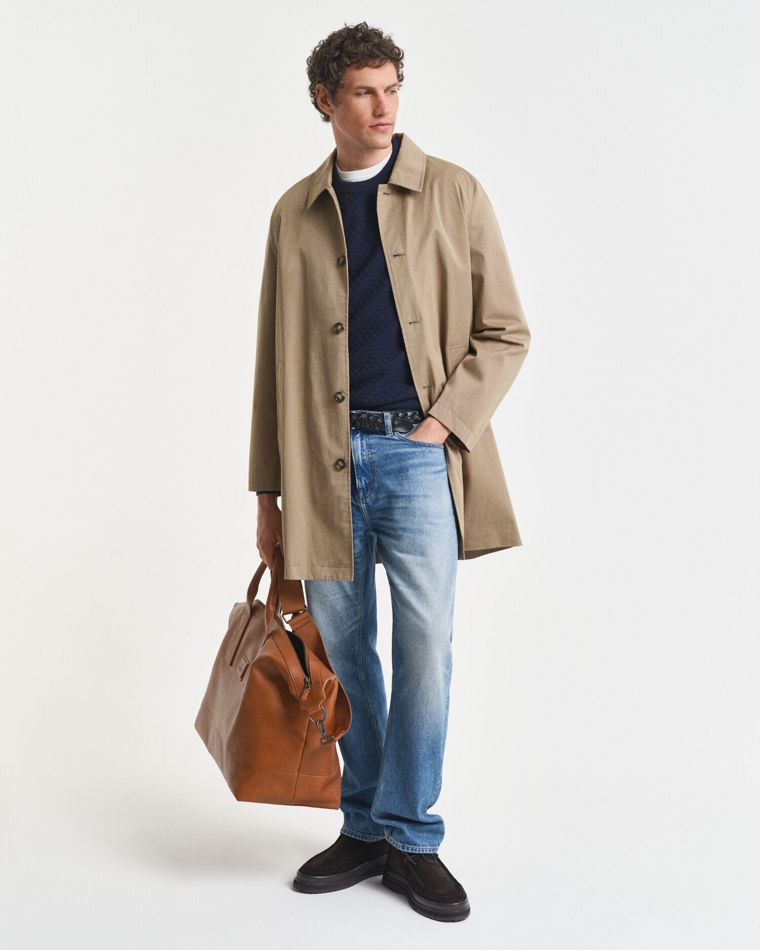 Pull col rond micro texturé