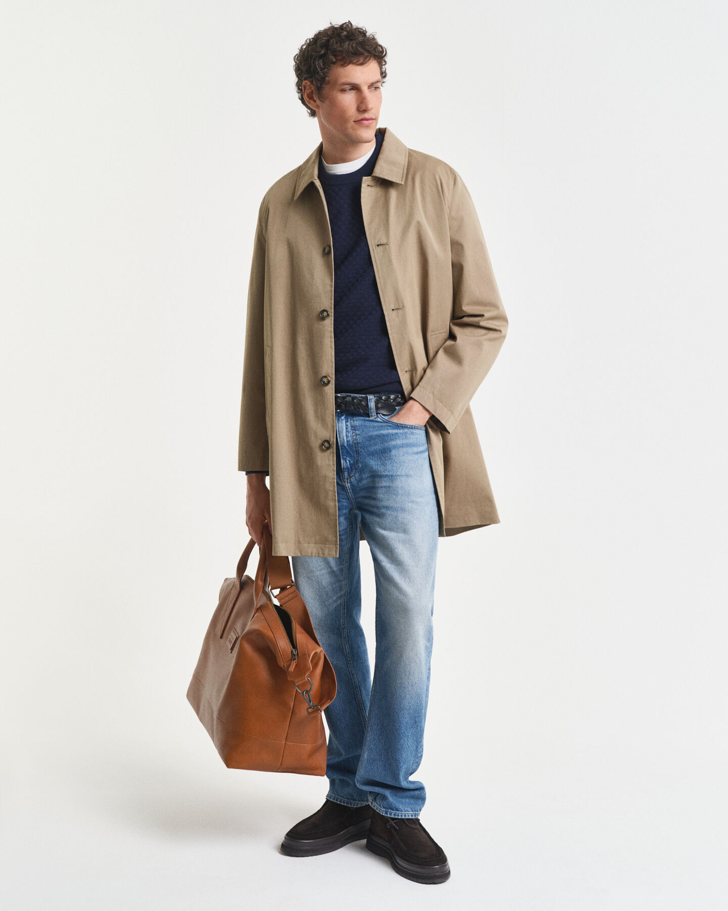 Pull col rond micro texturé