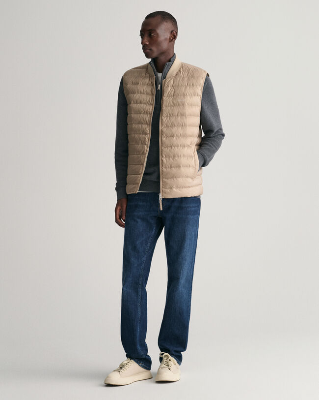 Doudoune sans manches l&eacute;g&egrave;re et rembourr&eacute;e style aviateur